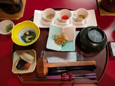 月岡温泉「湯あそび宿 曙」二日目朝食