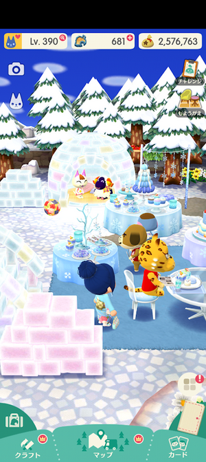 一月のお任せキャンプ場@二年目 #ポケ森